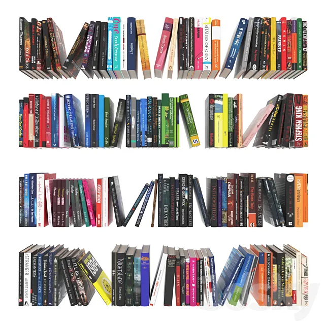 Collection of 151 pieces of modern books. 3ds Max