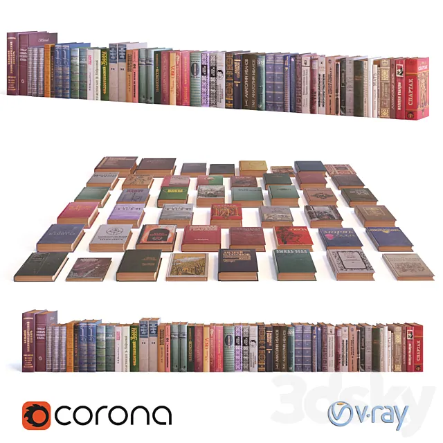 Collection of books 3DS Max Model