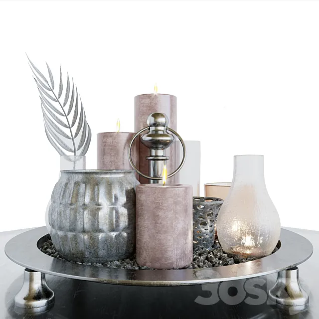 Collection of candles and candlesticks 3DSMax File