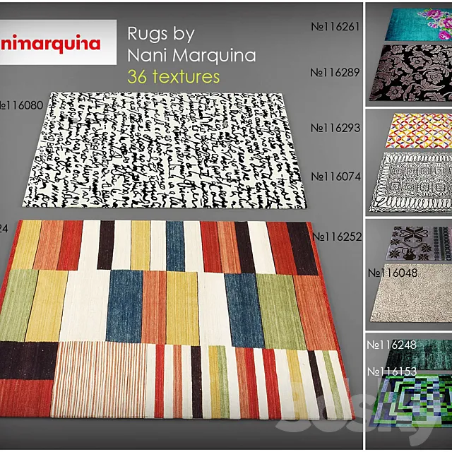 Collection of carpet Nani Marquina 3DS Max Model