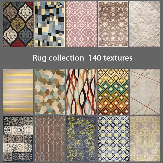 Collection of carpets 9 3DSMax File