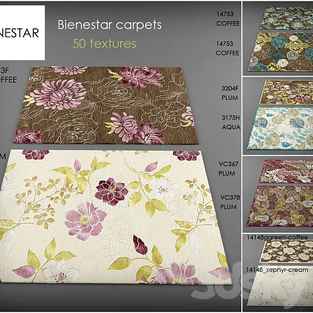 Collection of carpets Bienestar 3DSMax File