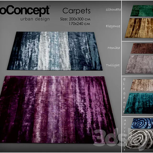 Collection of carpets from Bo Concept 3DSMax File