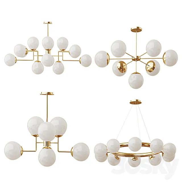 Collection of chandeliers Lampatron; Loft-Concept; Maytoni 3DSMax File