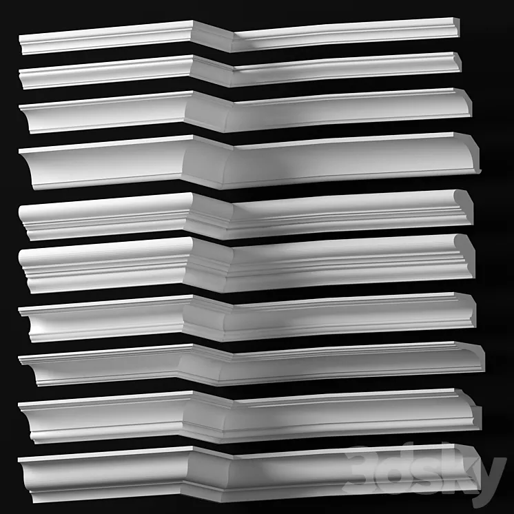 Collection of Cornices – Dikart p.5 3DS Max