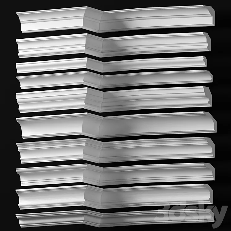 Collection of Cornices – Dikart p.6 3DS Max