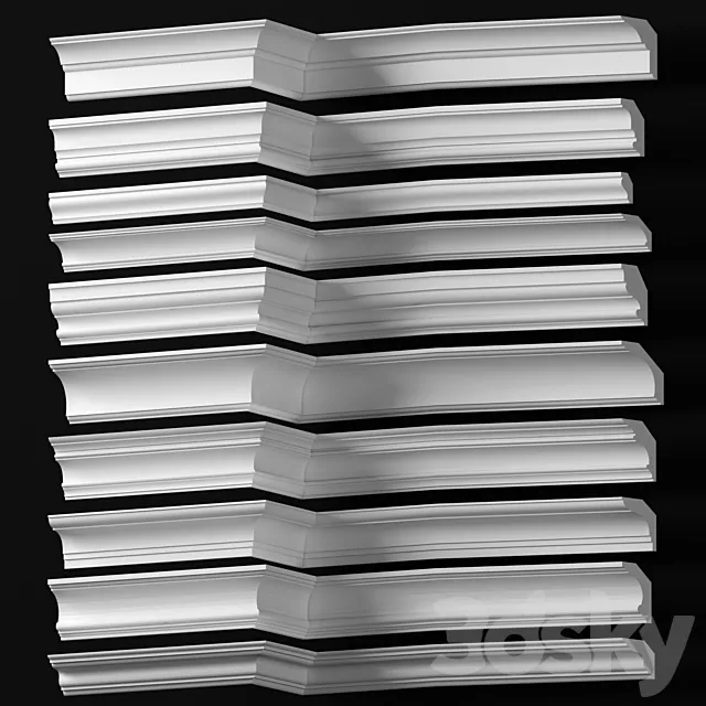 Collection of Cornices – Dikart p.6 3DSMax File