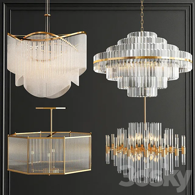 Collection of CRystal Chandelier 3DSMax File