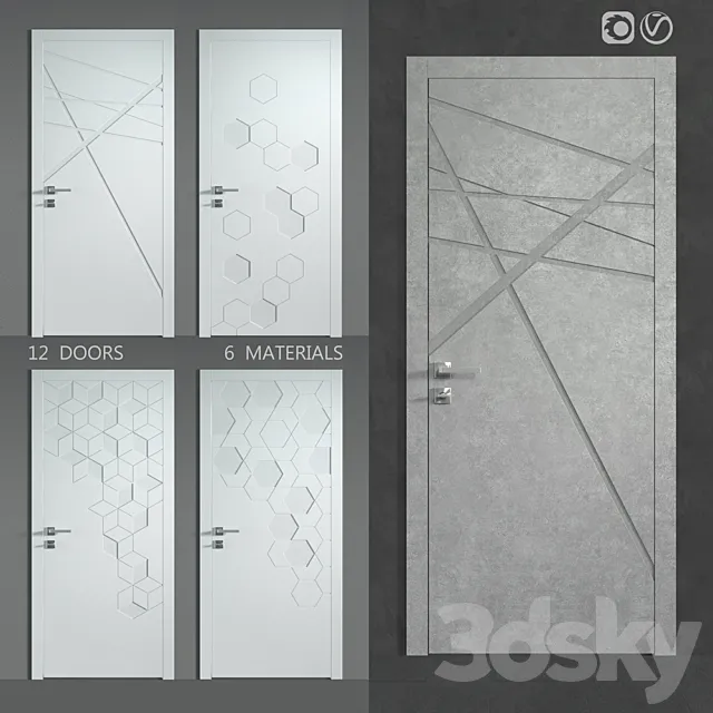 Collection of doors DORIAN COLORE 3ds Max