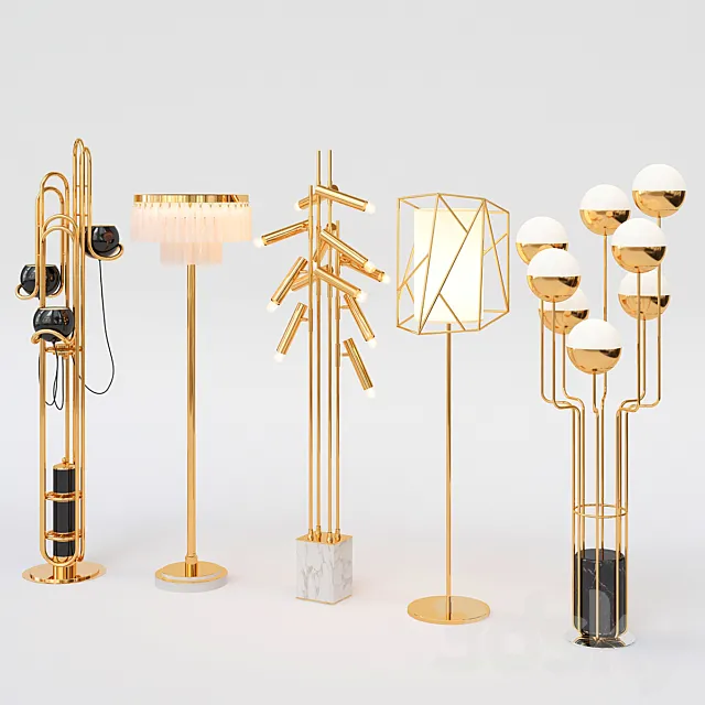 Collection of Floor Lamps 3DSMax File
