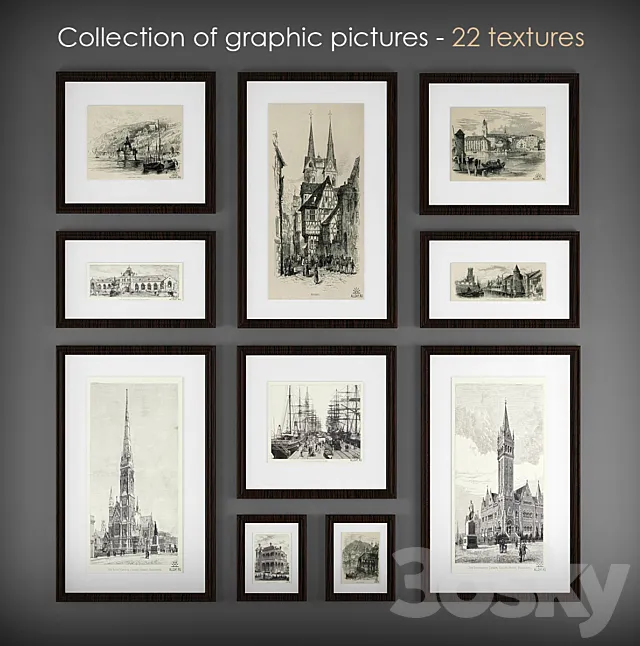 Collection of graphic pictures 2 3DSMax File