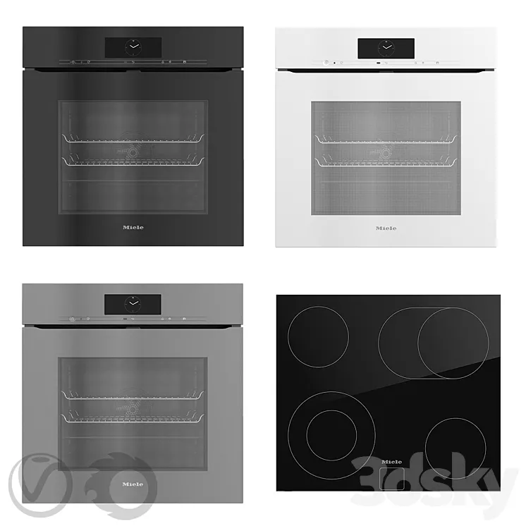Collection of household appliances MIELE 02 3DS Max