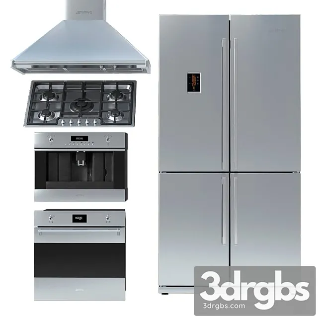 Collection of kitchen appliances smeg 2 3dsmax Download