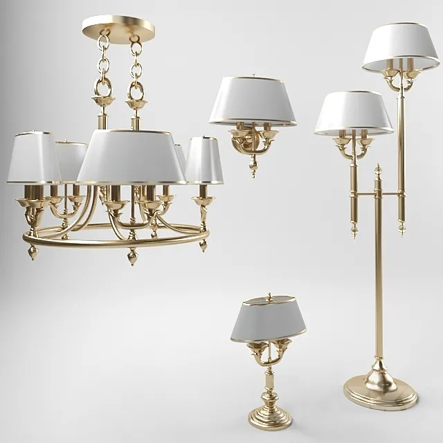 collection of lamps in classical style 3ds Max