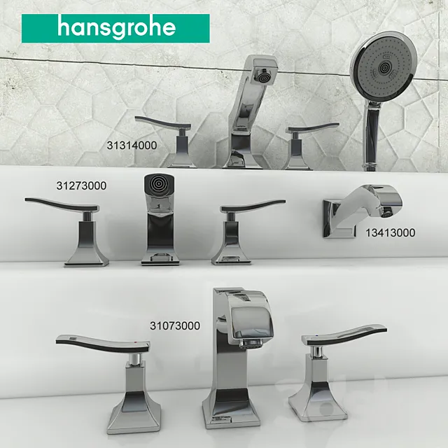 Collection of mixers Metris Classic by Hansgrohe. Part 2 3DSMax File