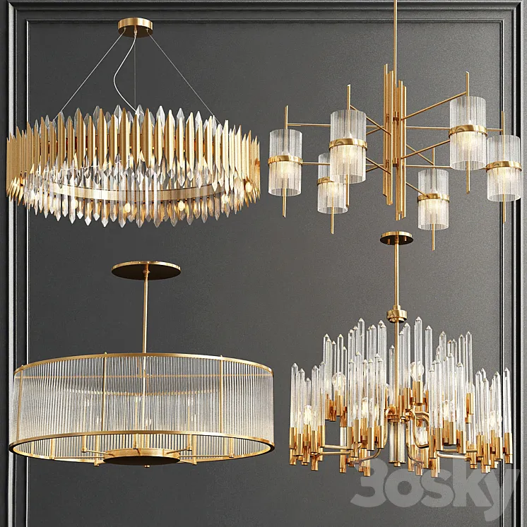 Collection of Modern Chandelier 3DS Max