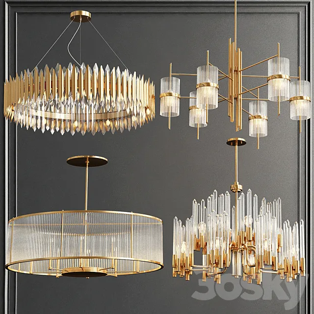 Collection of Modern Chandelier 3DSMax File
