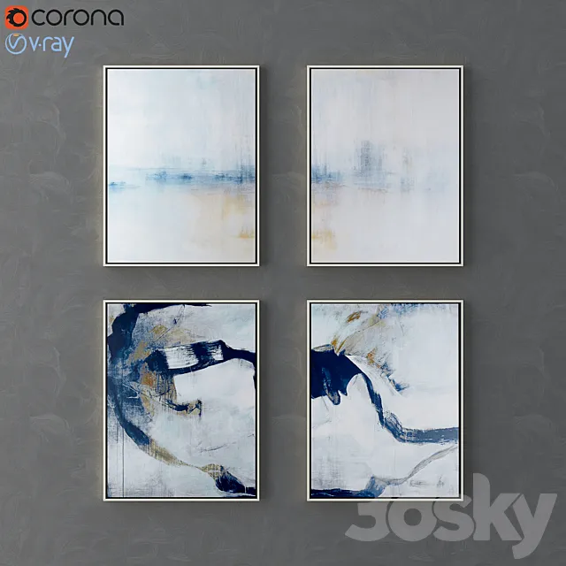 Collection of modern paintings horchow – 1 3ds Max