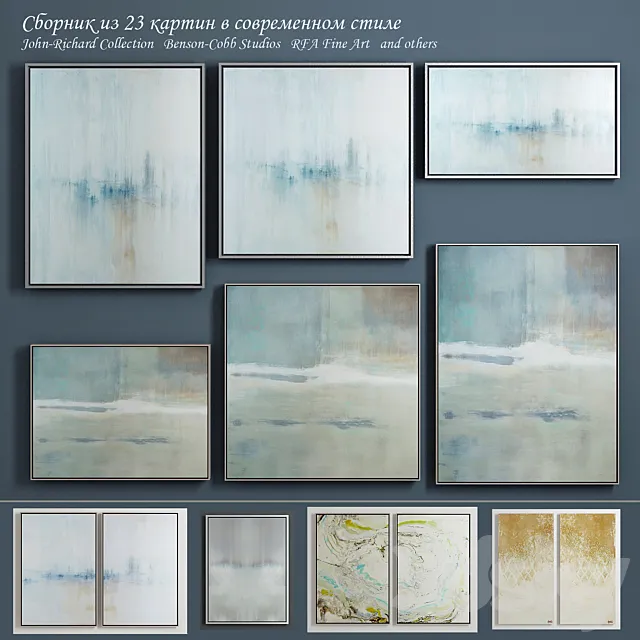 Collection of modern paintings (set-9) 3ds Max