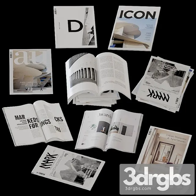 Collection of open and closed magazines 3dsmax Download