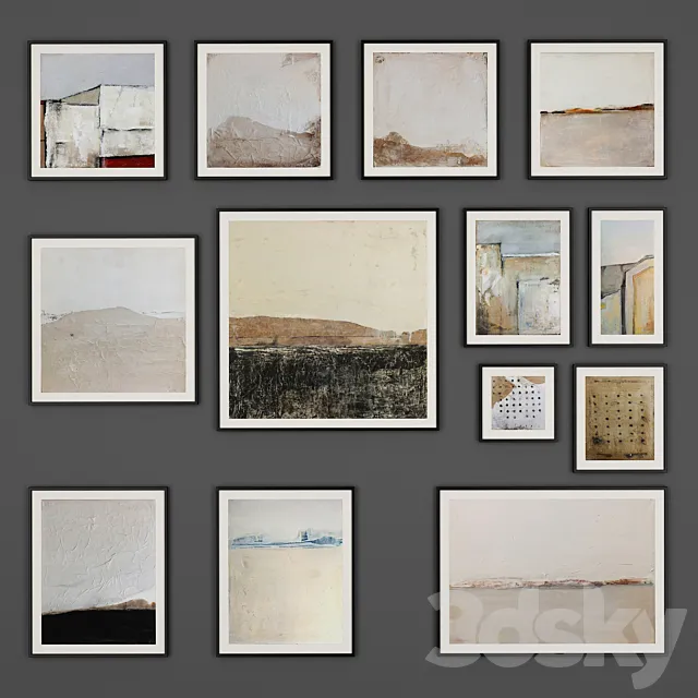 Collection of paintings 12 3ds Max