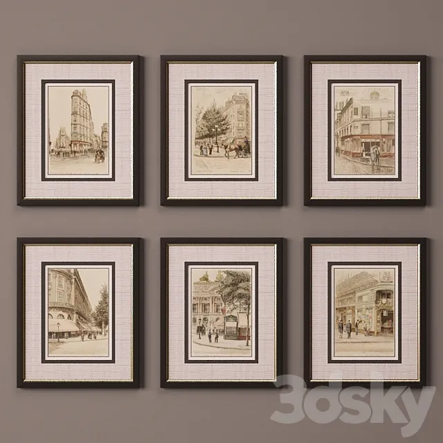 Collection of paintings 3DS Max Model