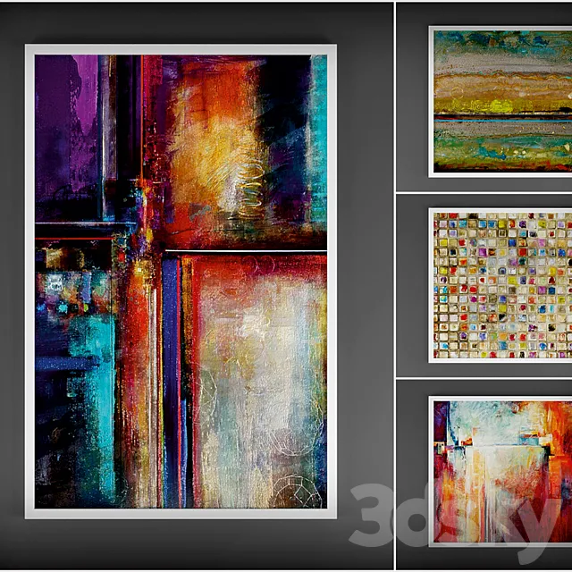 Collection of paintings “Abstract” 3DSMax File