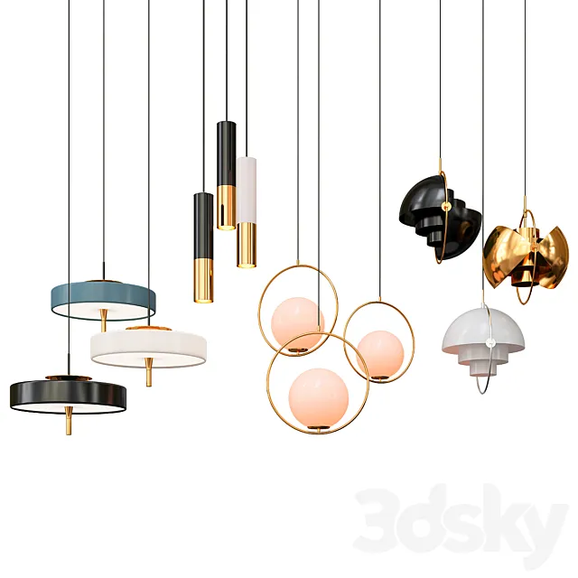 Collection of Pendant Lights 3ds Max