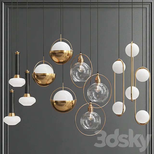 Collection of Pendant Lights 3DS Max Model