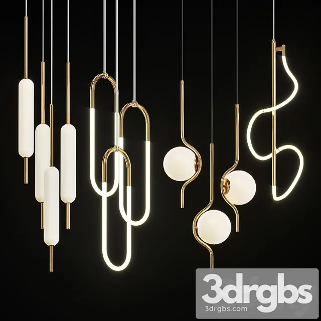 Collection of pendant lights lampatron  3dsmax Download
