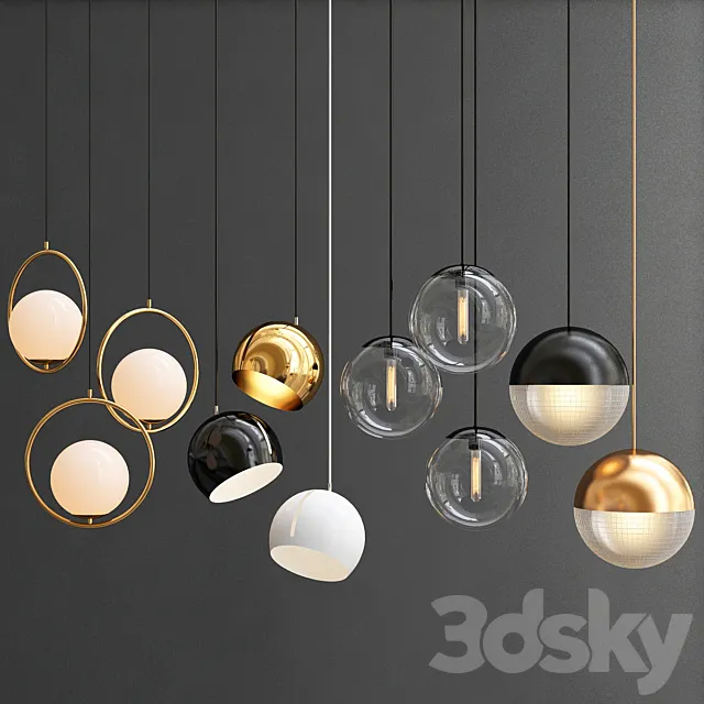 Collection of Pendant Lights New 3ds Max
