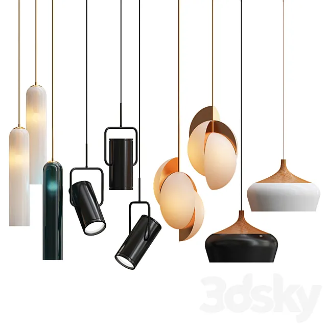 Collection of Pendant Lights_11 3ds Max