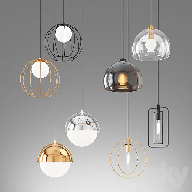 Collection of Pendants 3DSMax File