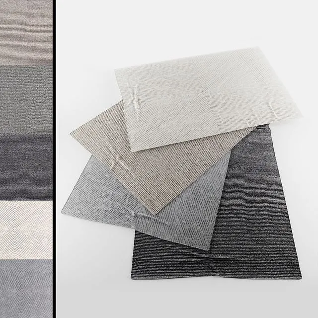 Collection of realistic carpets RH Performance setta and tollo Rug 3dsMax Model