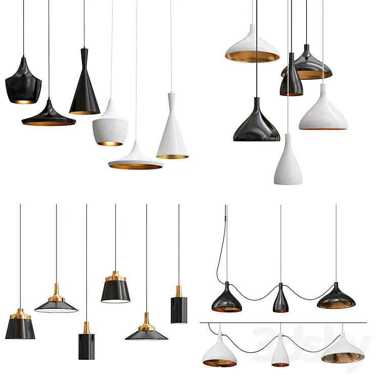Collection of swell pendants 3DS Max