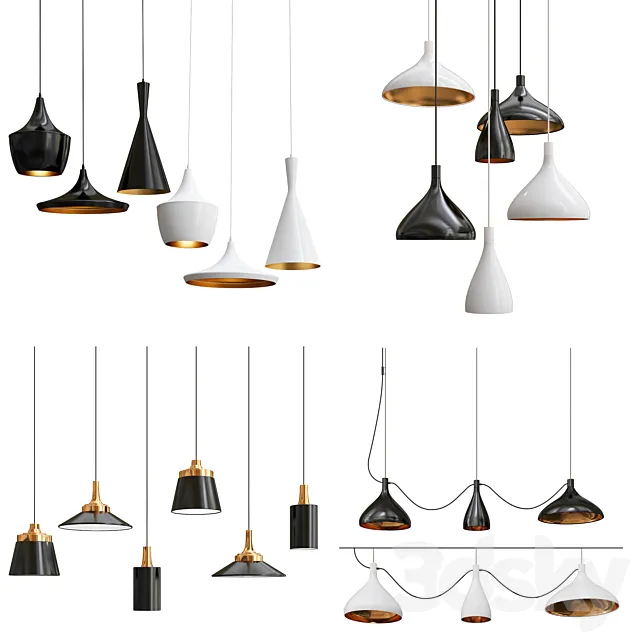 Collection of swell pendants 3DSMax File