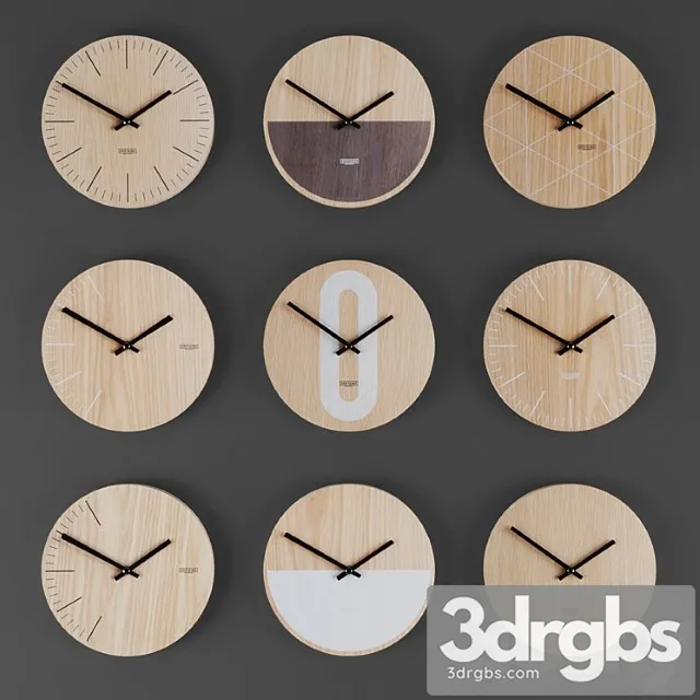 Collection of wall clocks 10 3dsmax Download