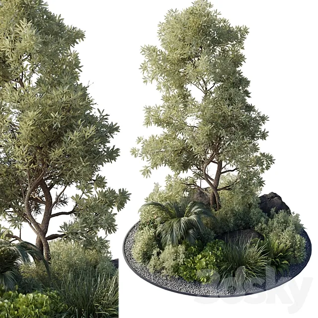 Collection outdoor indoor 89 pot plant & tree & bush & fern the garden pot 3ds Max