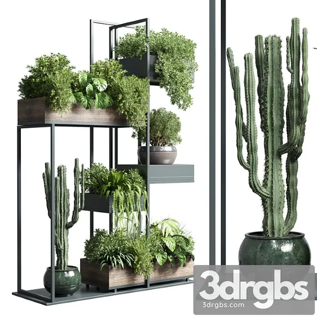 Collection outdoor indoor plant stand-metal and wooden vase 13