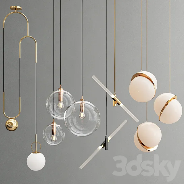 Collection pendants 3ds Max