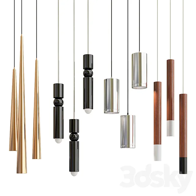 Collection pendants 3ds Max