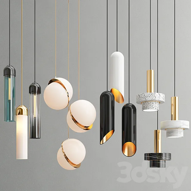 Collection pendants new 3ds Max