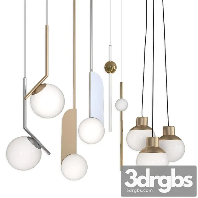 Collection pendants set 15 lampatron neo – b Lux c ball – mass light 3dsmax Download