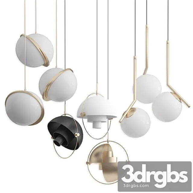 Collection pendants set lee broom gubi b.lux 3dsmax Download