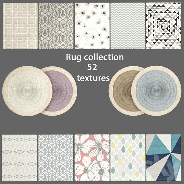 Collection rugs 3ds Max