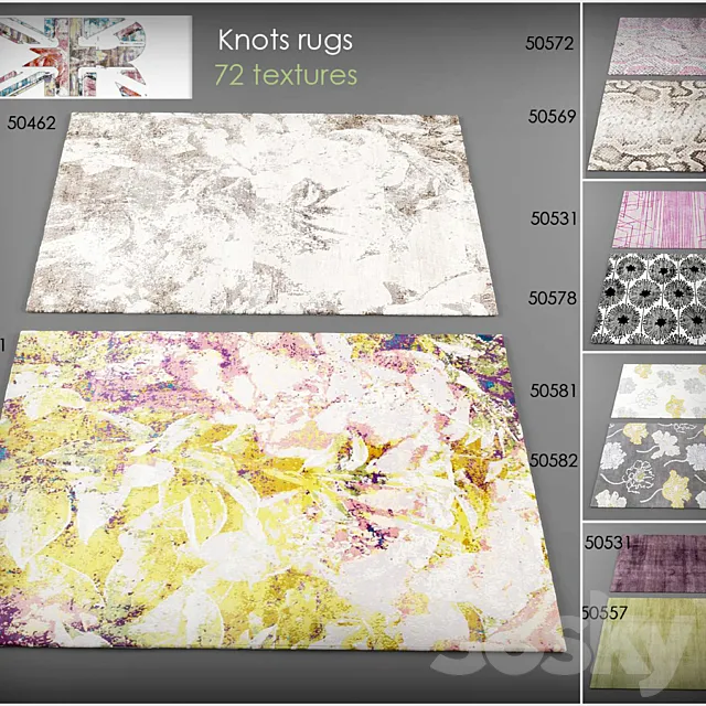 Collection rugs Knots rugs 3DSMax File