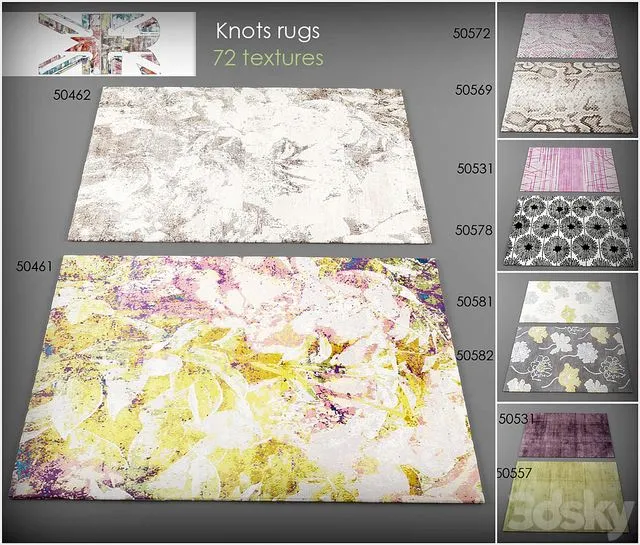 Collection rugs Knots rugs 3dsMax Model