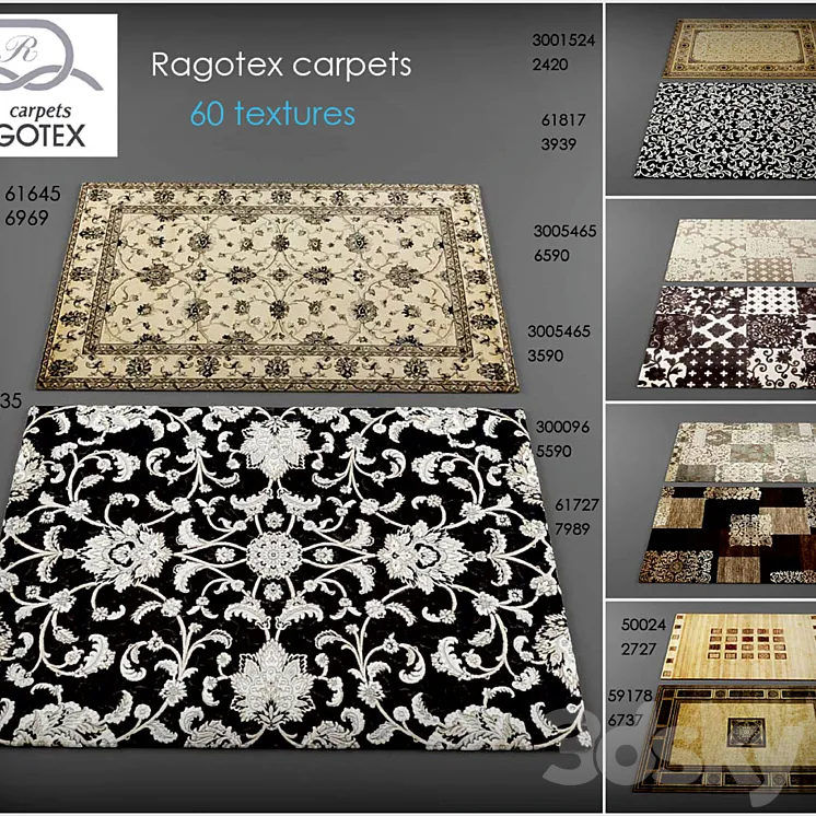 Collection rugs Ragotex 3DS Max
