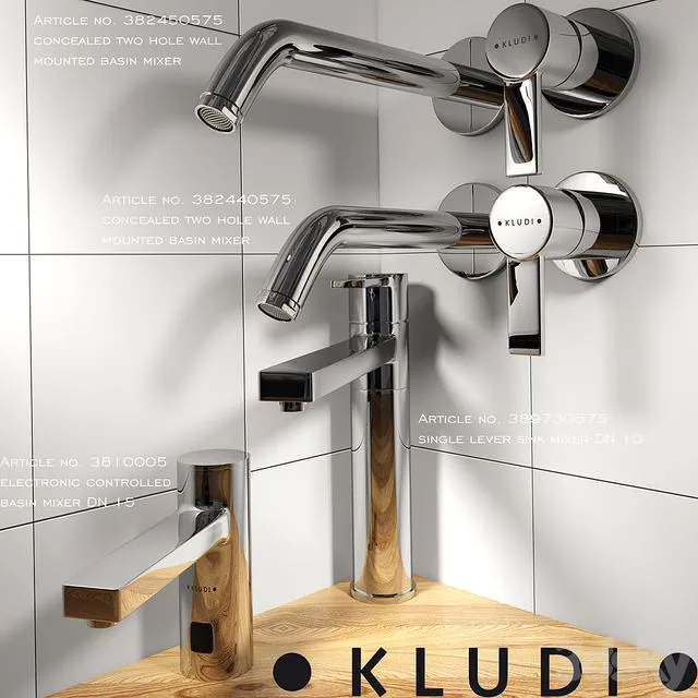 Collection series mixers KLUDI Zenta part 2 3dsMax Model