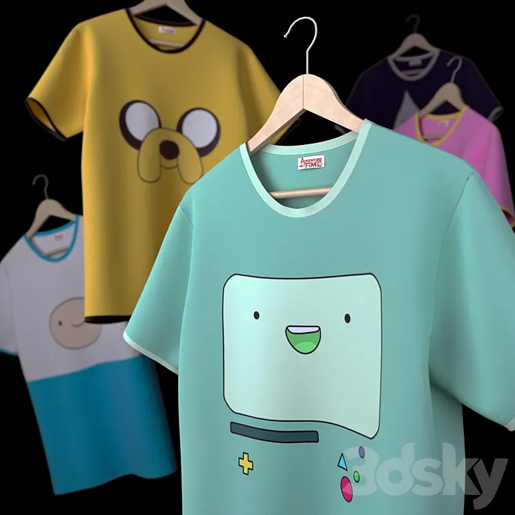 Collection T-shirts "Adventure Time" 3DS Max